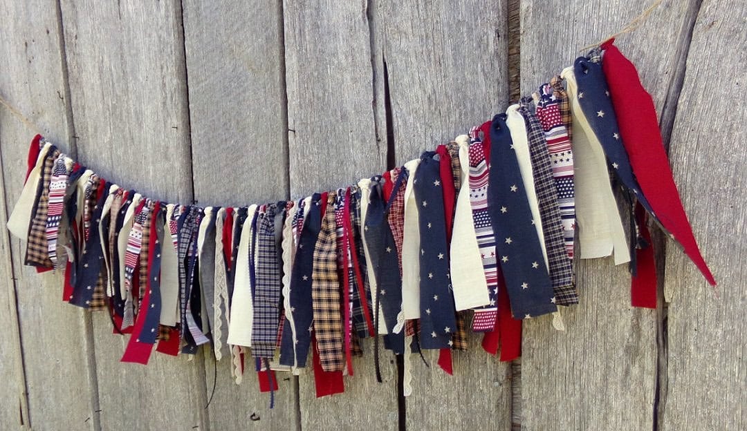 Patriotic Fabric Garland Patriotic Fabric Garland