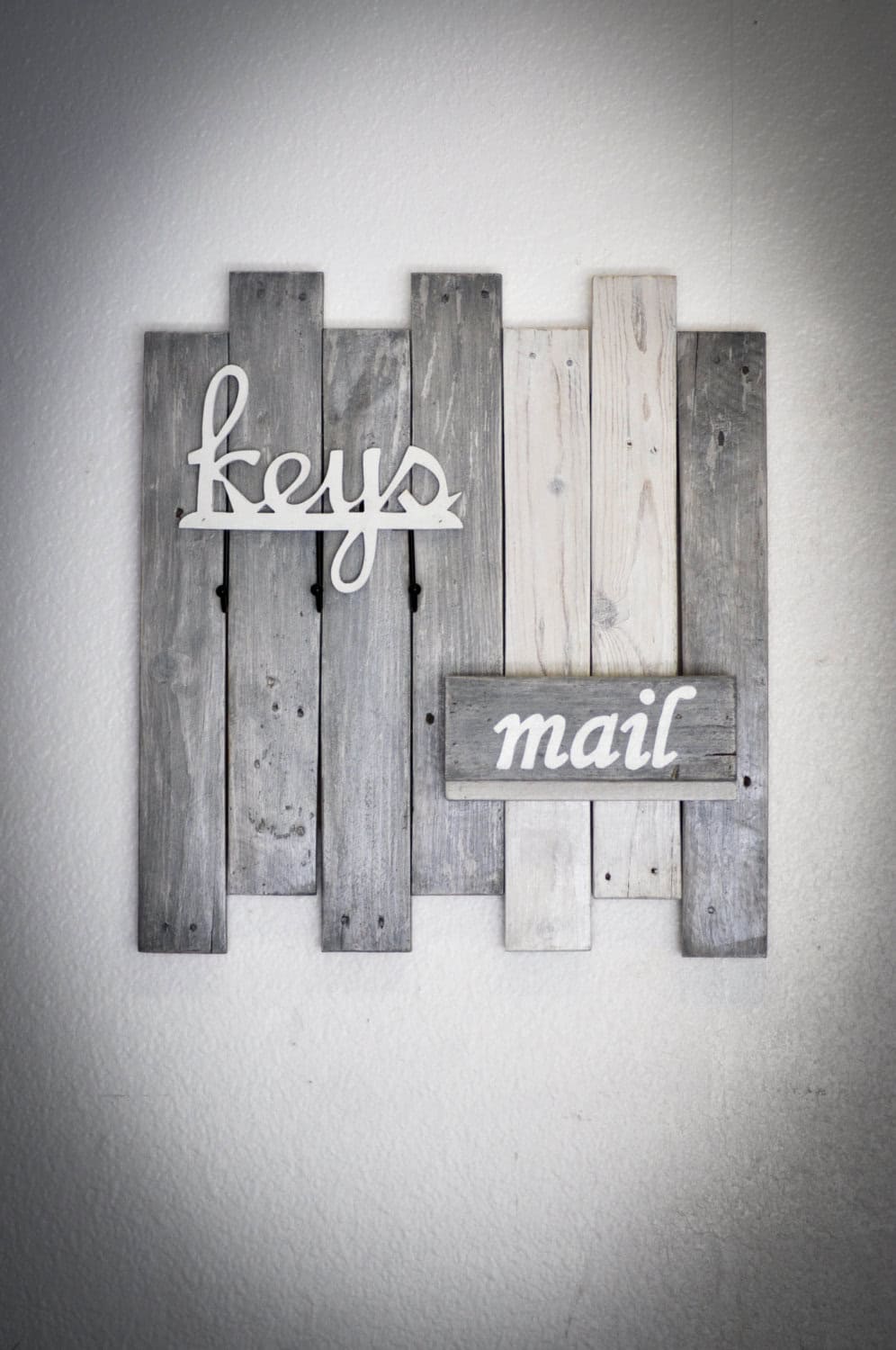 Key and Mail Organizer on Reclaimed Wood Key and Mail Organizer on Reclaimed Wood