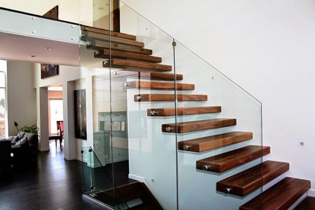 10 Fascinating Wood & Glass Staircase Designs For Elegant Home