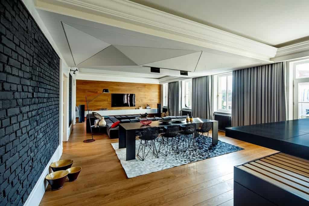 10 Splendid Living Rooms With Black Brick Wall For Dramatic Ambience 10 Splendid Living Rooms With Black Brick Wall For Dramatic Ambience