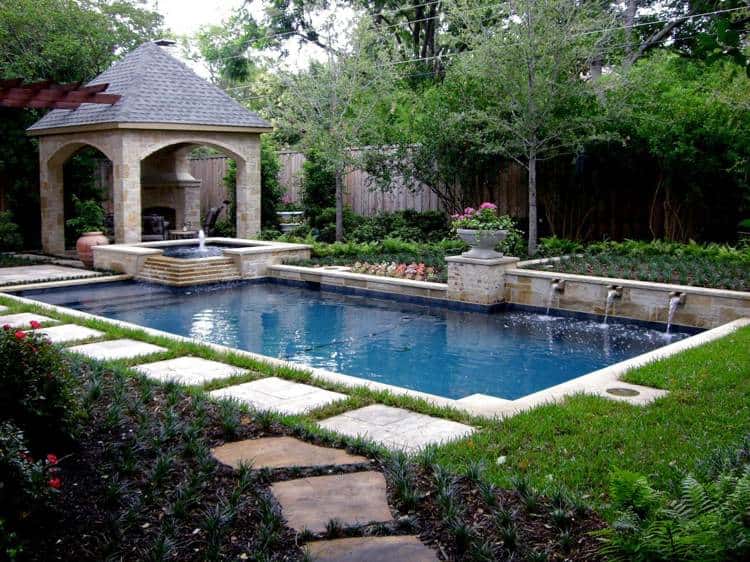 backyard ideas with inground pool