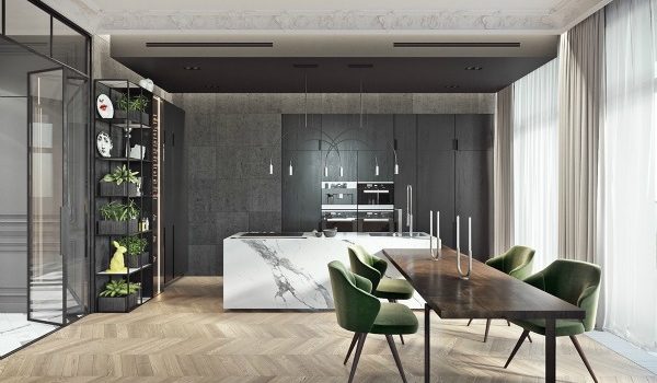 Marble And Wood For Perfect Kitchen Design