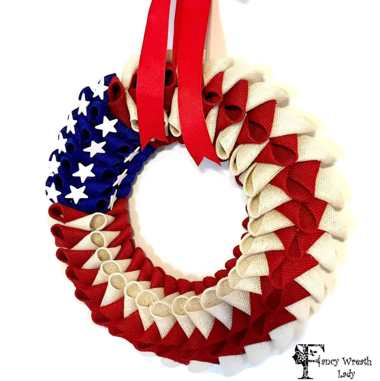 1. Shape burlap into petals and then use that to create a front door wreath 1. Shape burlap into petals and then use that to create a front door wreath