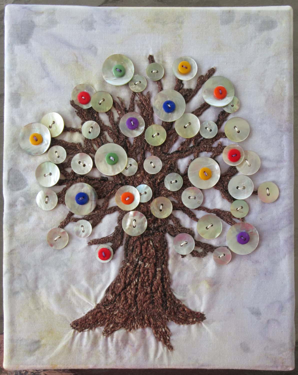 Button Tree Fiber Art Button Tree Fiber Art