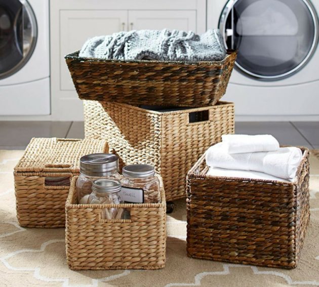 Organize The Home With Wicker Baskets, Baskets For Storage Ideas