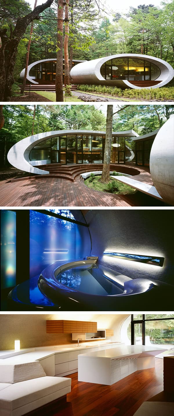 Shell House by ARTechnic in the Karuizawa Forest, Japan