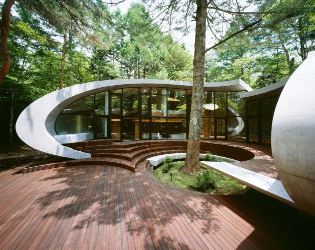 Shell House by ARTechnic in the Karuizawa Forest, Japan