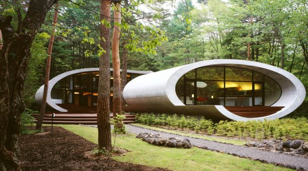 Shell House by ARTechnic in the Karuizawa Forest, Japan