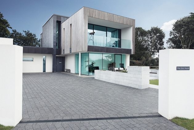 Zinc House by OB Architecture in Milford on Sea, England