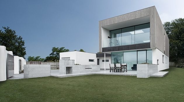 Zinc House by OB Architecture in Milford on Sea, England
