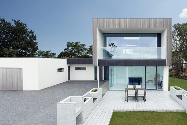 Zinc House by OB Architecture in Milford on Sea, England