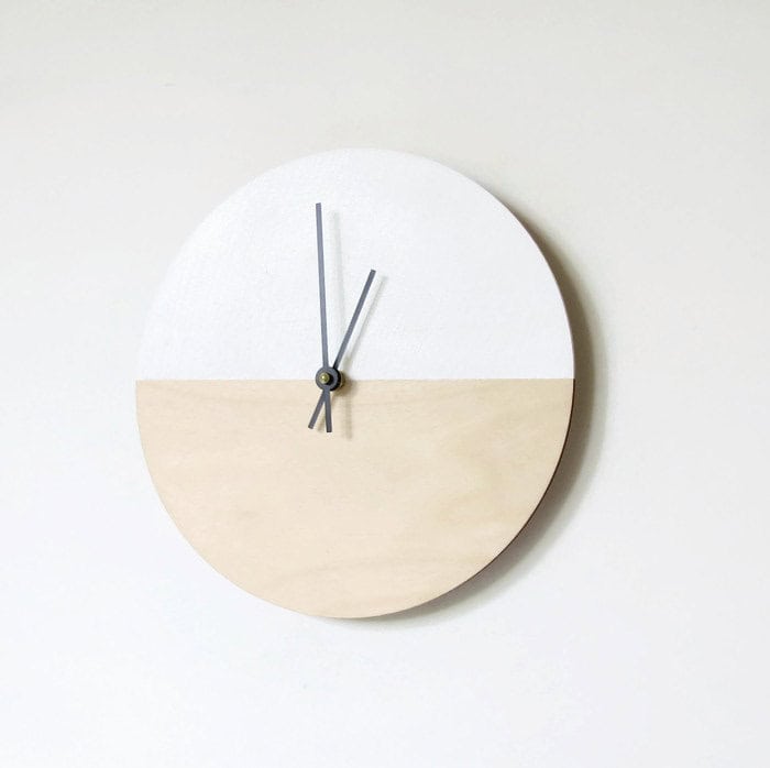13. Minimalist Wooden Clock 13. Minimalist Wooden Clock