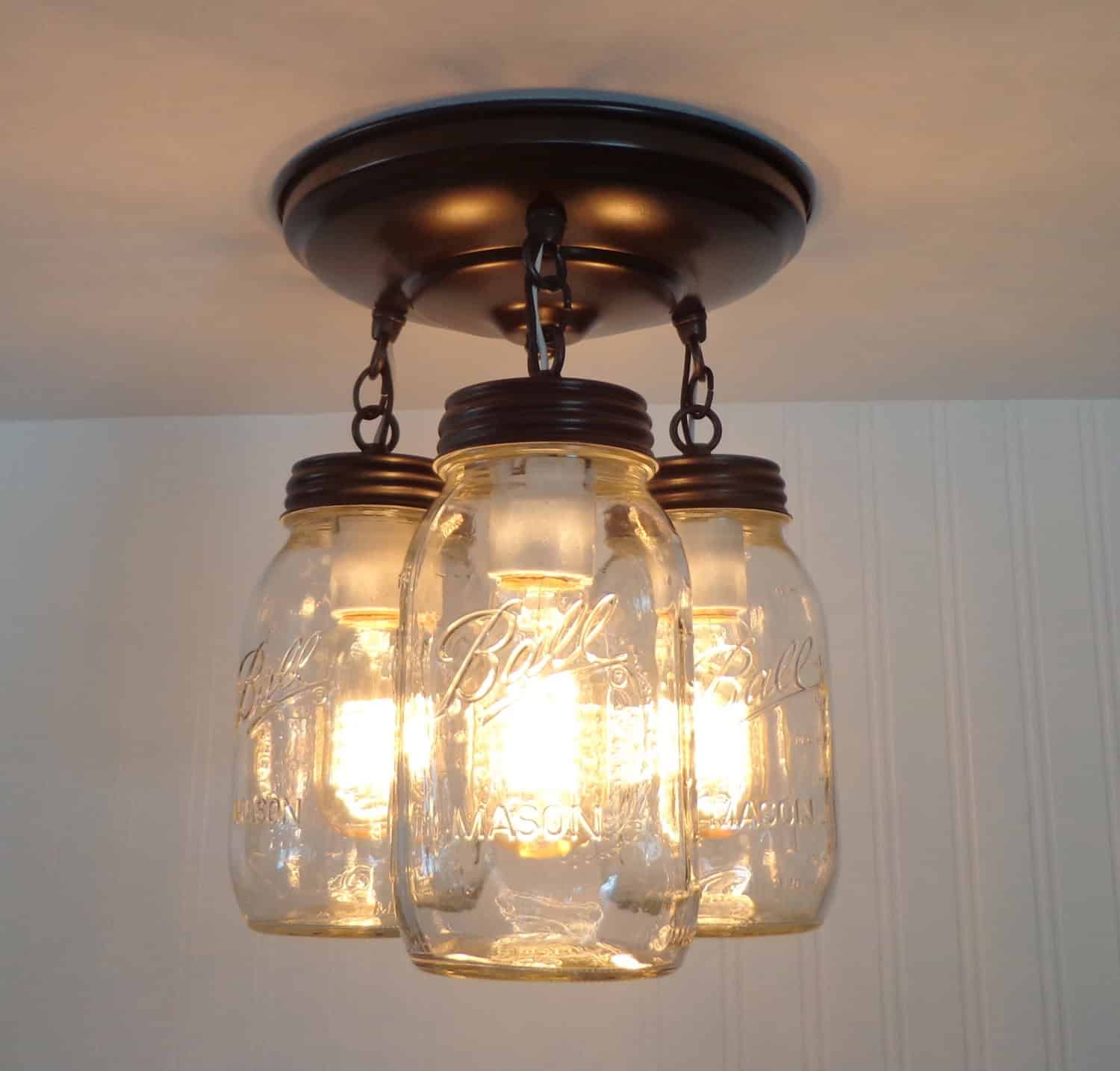 7. Mason Jar Ceiling Light 7. Mason Jar Ceiling Light