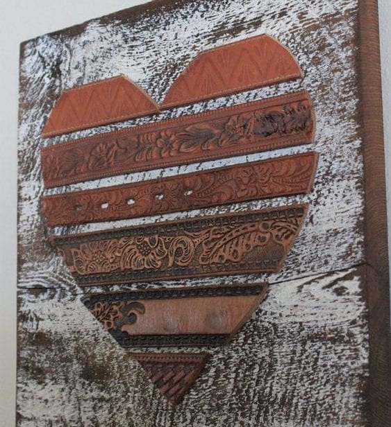 Rustic leather wall art Rustic leather wall art