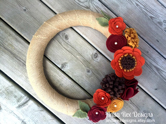 15 Homely Handmade Fall Wreath Designs For The Coming Season