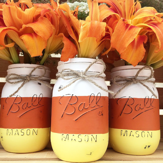17 Shabby Chic Handmade Fall Mason Jar Decor Ideas For The Home