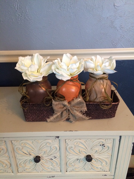 17 Shabby Chic Handmade Fall Mason Jar Decor Ideas For The Home