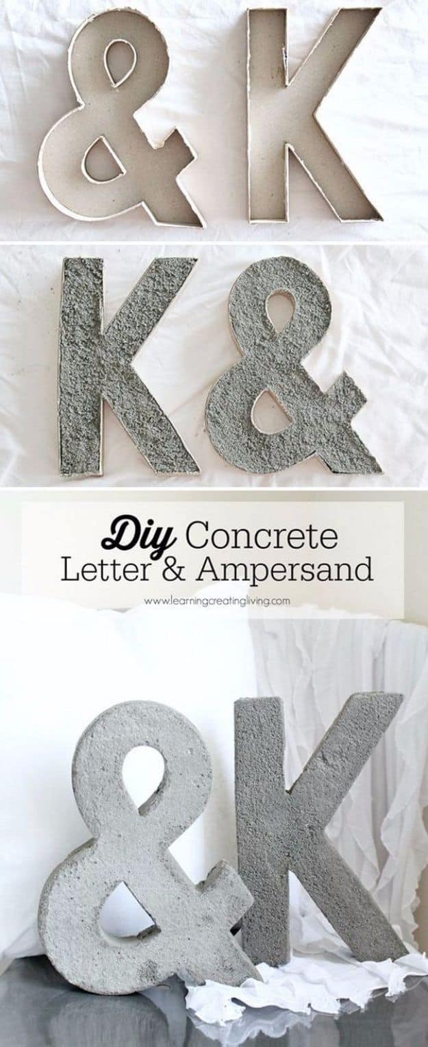 10. DIY Concrete Letter And Ampersand 10. DIY Concrete Letter And Ampersand