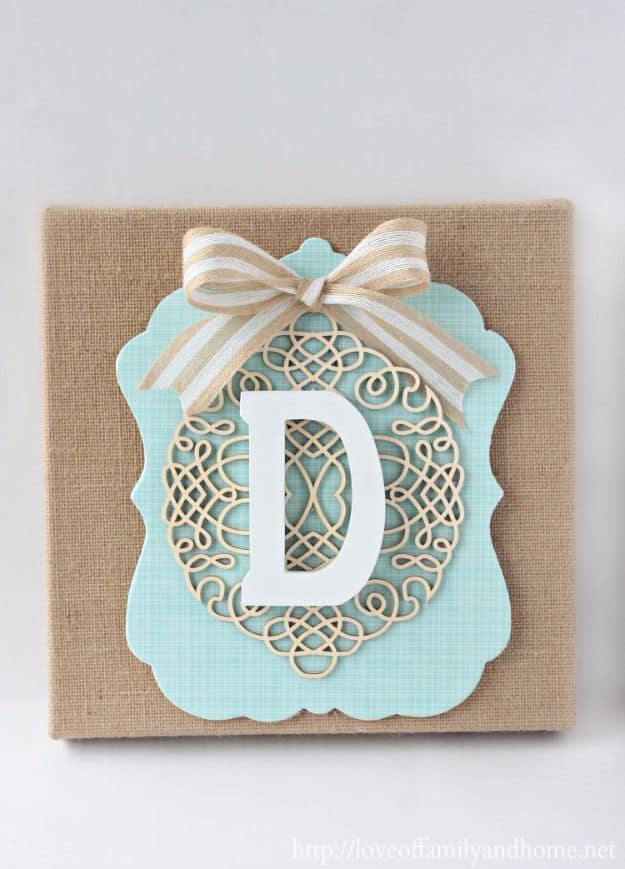 5. DIY Burlap Monogram 5. DIY Burlap Monogram