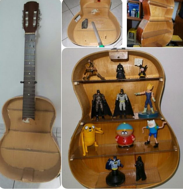 Repurpose Your Unused Guitar Into Brilliant Wall Shelf