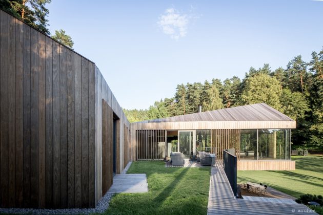 Modern Valley Villa by Arches in Vilnius, Lithuania