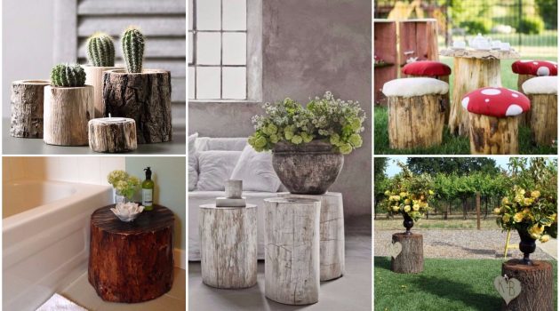 18 Outstanding Tree Stump Decorations To Add Rustic Touch In The Home