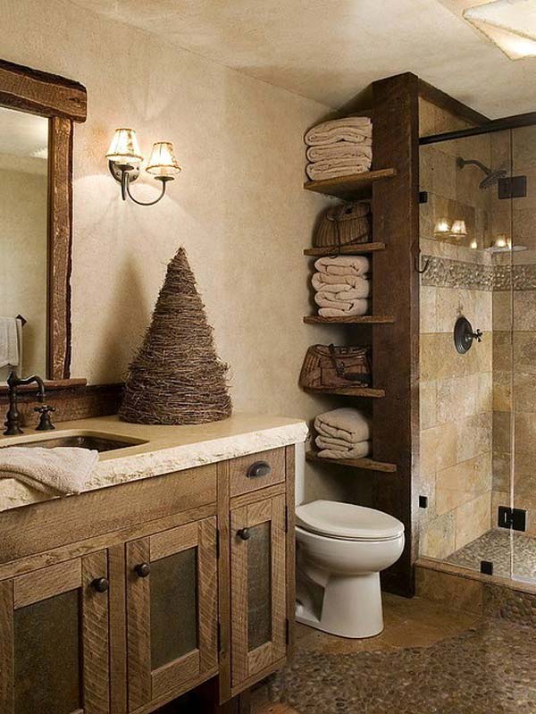 18 Charming Ideas For Adding Rustic Touch To The Bathroom