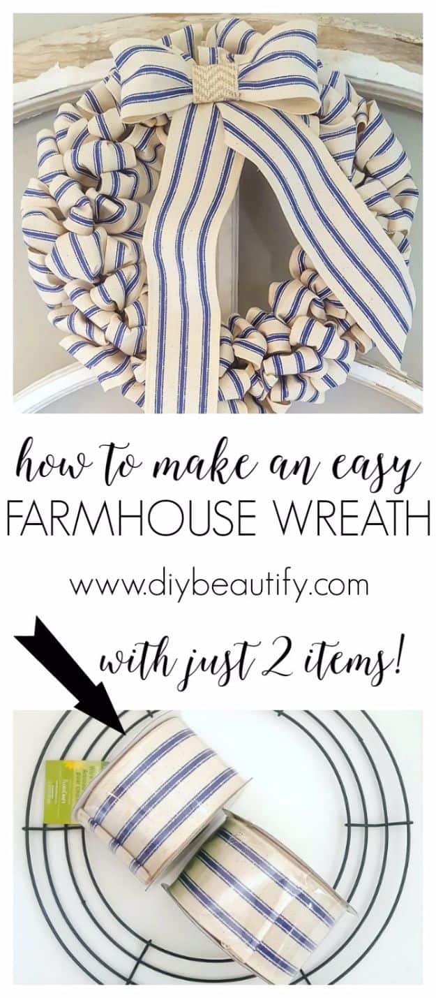 15. 30-Minute Farmhouse Wreath For Under $10 15. 30-Minute Farmhouse Wreath For Under $10