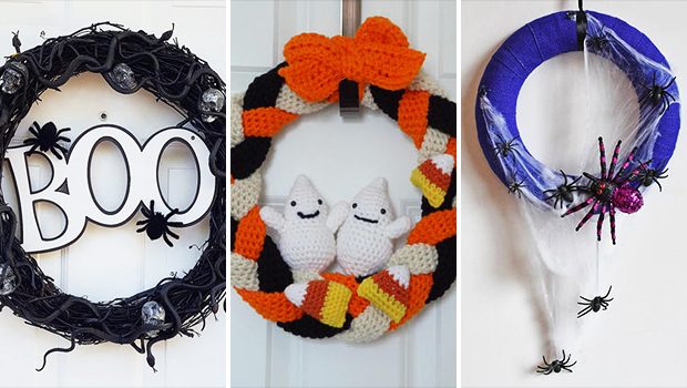 16 Ghostly Handmade Halloween Wreath Ideas For Spooky Home Decor