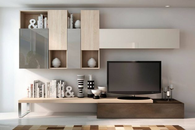17 Outstanding Ideas For Tv Shelves To Design More Attractive Living Room - Tv Wall Design For Hall
