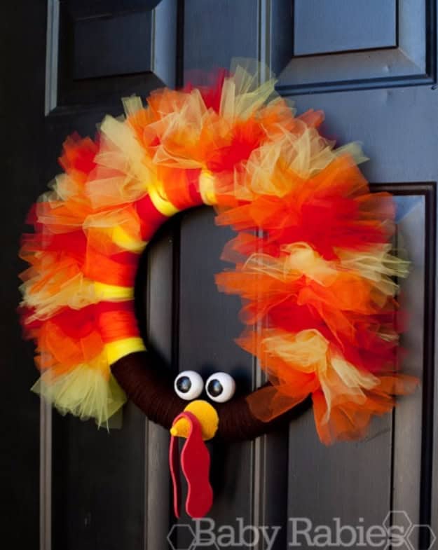 10. Turkey Tulle Wreath Tutorial 10. Turkey Tulle Wreath Tutorial