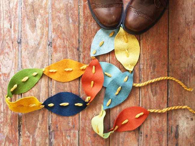 10. Felt Leaf Garland 10. Felt Leaf Garland