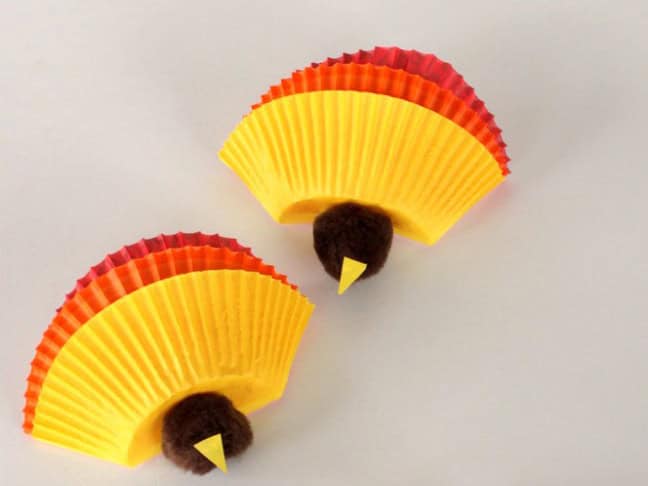 13. Cupcake Liner Turkeys 13. Cupcake Liner Turkeys