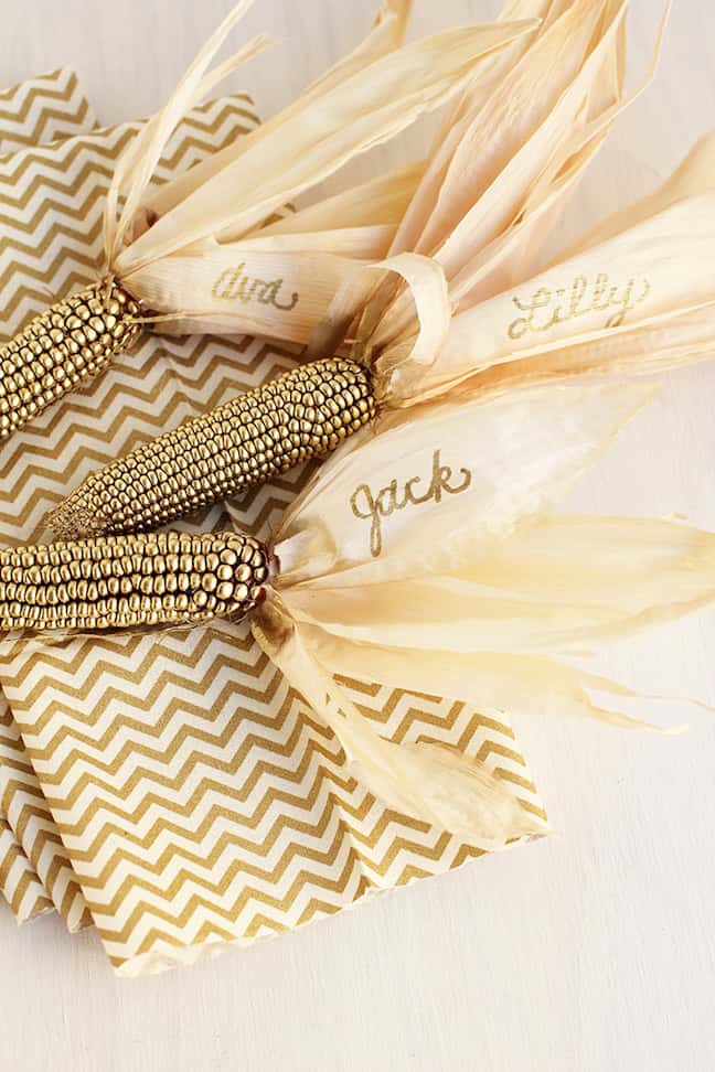 4. Golden Corn DIY Thanksgiving table decor 4. Golden Corn DIY Thanksgiving table decor