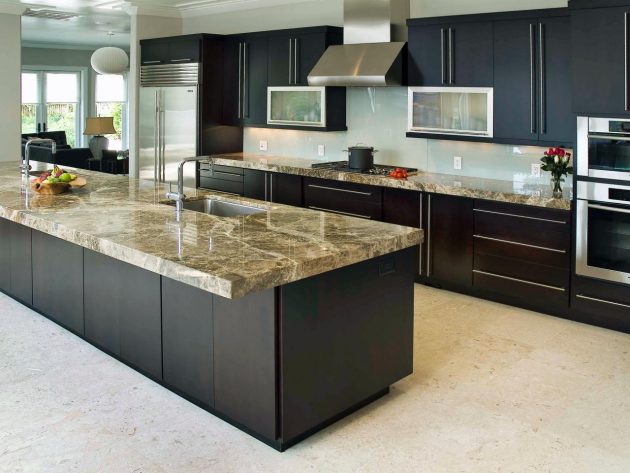 How To Update a Kitchen with Brown Granite Countertops
