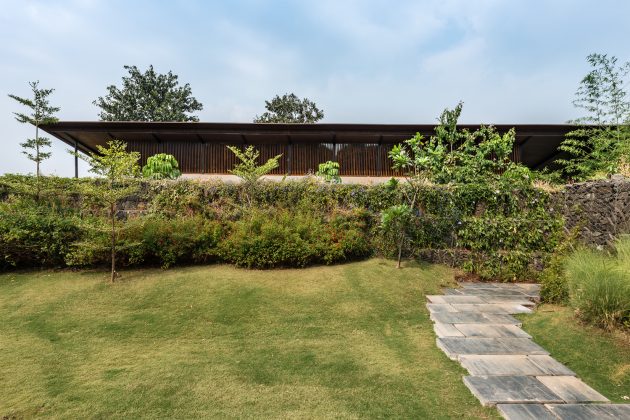 The House with the Gabion by Spasm Design in Lonavala, India