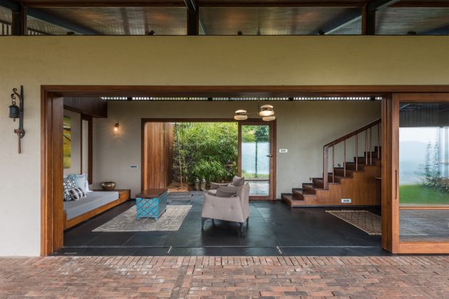 The House with the Gabion by Spasm Design in Lonavala, India