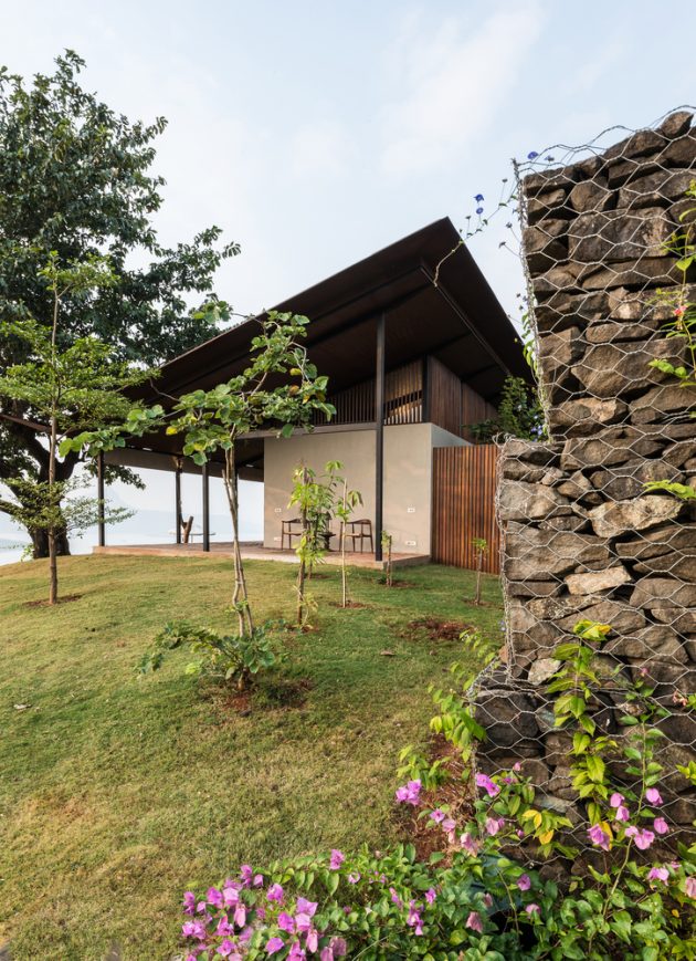 The House with the Gabion by Spasm Design in Lonavala, India