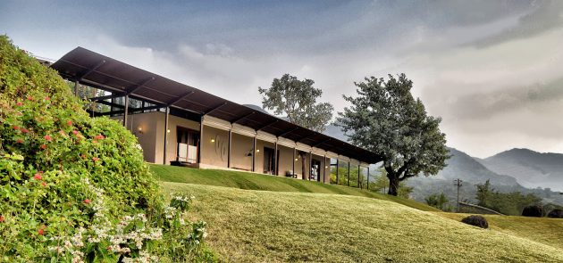 The House with the Gabion by Spasm Design in Lonavala, India