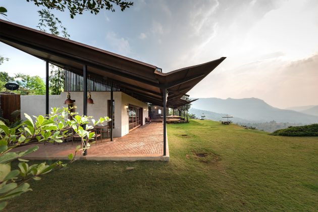 The House with the Gabion by Spasm Design in Lonavala, India