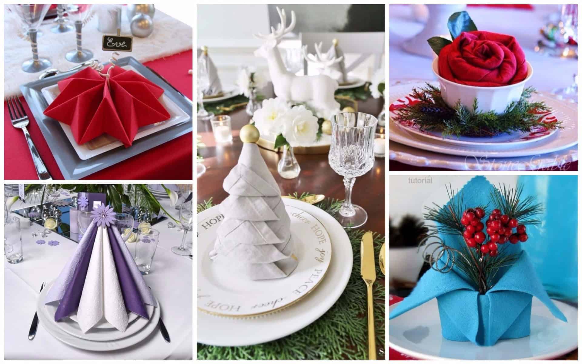 17 Captivating DIY Napkin Decorations To Beautify Your Christmas Table