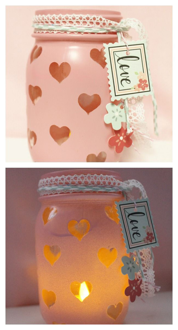 15 Charming DIY Mason Jar Gifts For Valentine's Day