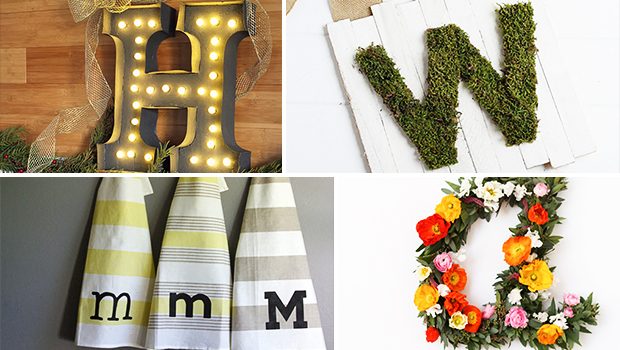 15 Chic DIY Monogram Letters To Add To Your Home Decor