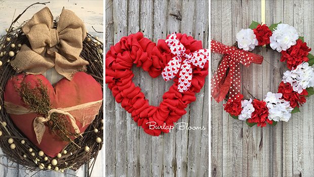 15 Cute Handmade Valentine’s Day Wreath Designs Make A Unique Gift