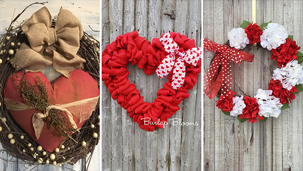 15 Cute Handmade Valentine's Day Wreath Designs Make A Unique Gift