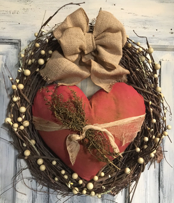 15 Cute Handmade Valentine's Day Wreath Designs Make A Unique Gift