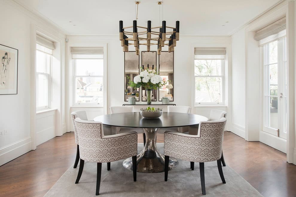 boho/transitional dining room