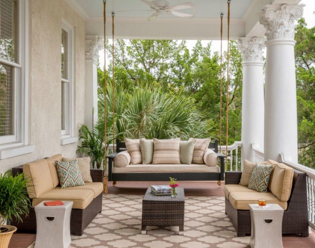17 Alluring Transitional Porch Designs Perfect For This Spring