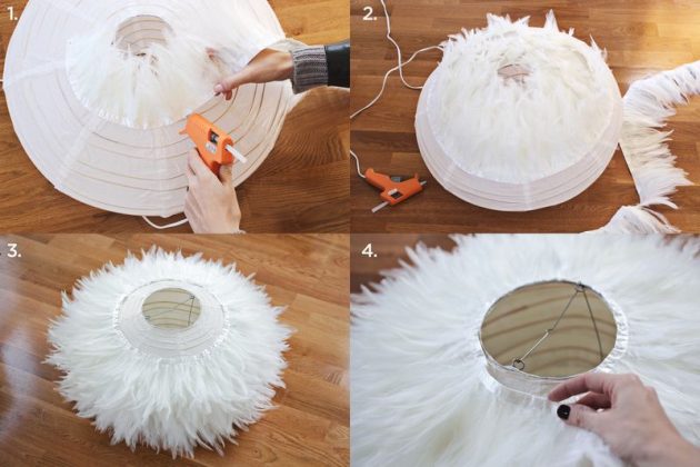 10 Delightful DIY Feather Lamps You Can Make In No Time