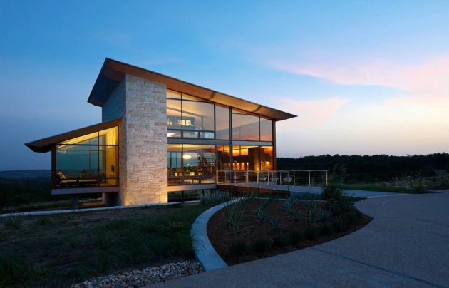 Glass House by Jim Gewinner near Fredericksburg, Texas